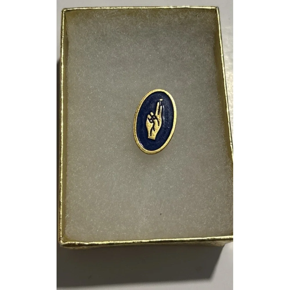Vintage 1960's‎ Girl Scouts Pin Blue Enameled Pin